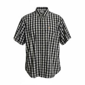 Carhartt Relaxed Fit Lightweight Plaid Short Sleeve Button Down Shirt Black XL